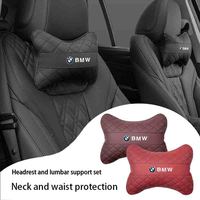 Car Seat Neck Pillow Lumbar Back Support Car Headrest Cushion For BMW  E28 X1 X2 X4 X5 X6 E30 E34 E53 E61 E62 E93 GT G30 G20 G05