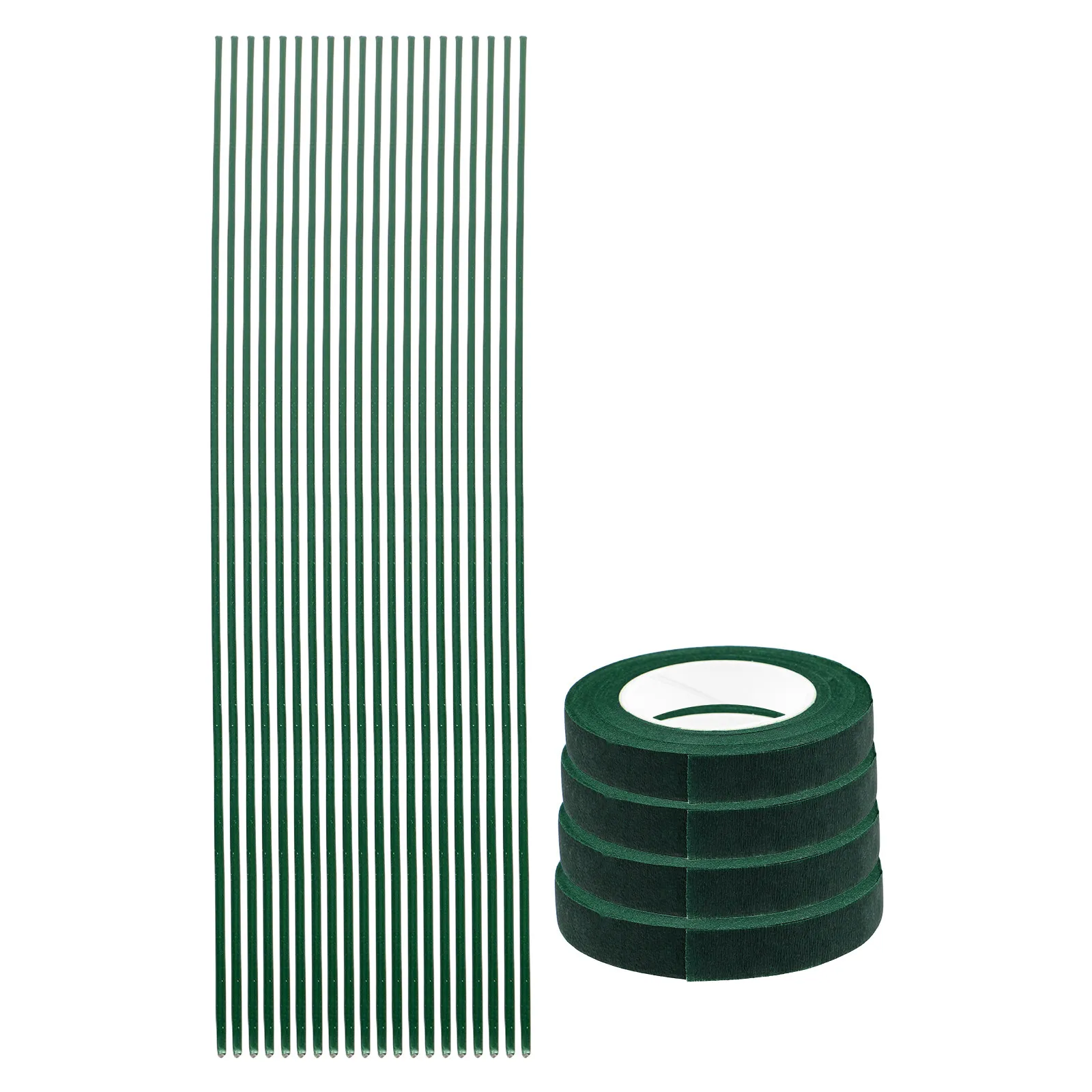 

Набор для флористики: зеленая флористическая проволока и лента для создания искусственных цветочных композиций и букетов