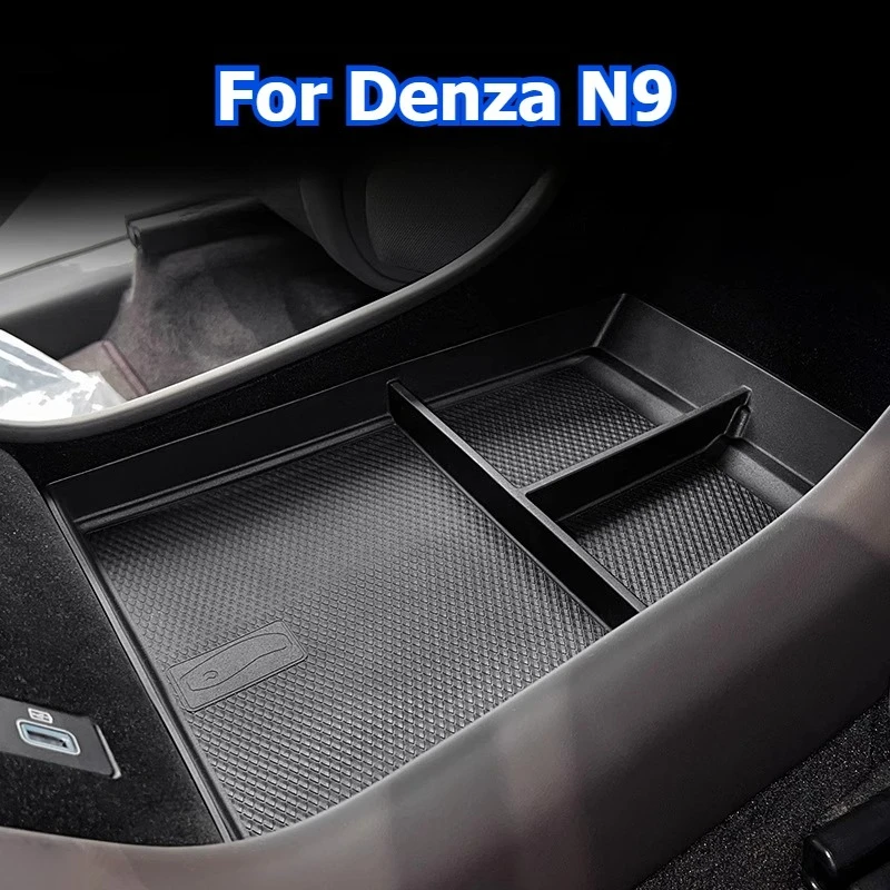 

‌For Denza N9 2025 Car Center Console Lower Organizer Storage Box Central Control Armrest Storage TPE Car Accessories Modified