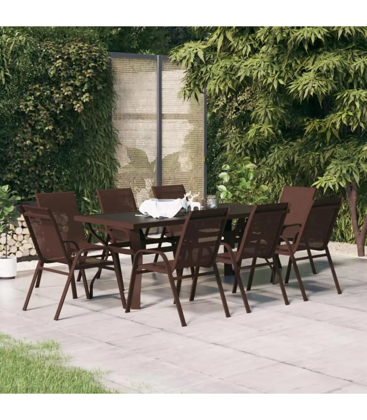 Garden sets Garden Garden set black and brown 9 pieces