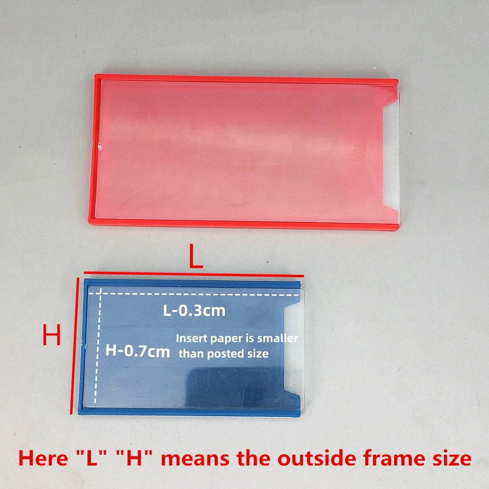 Small Plastic Label Tag Tab Sign Name Card Holder Commodity Warehouse Storage Shelf Soft Strong Magnetic on Back 1Pack