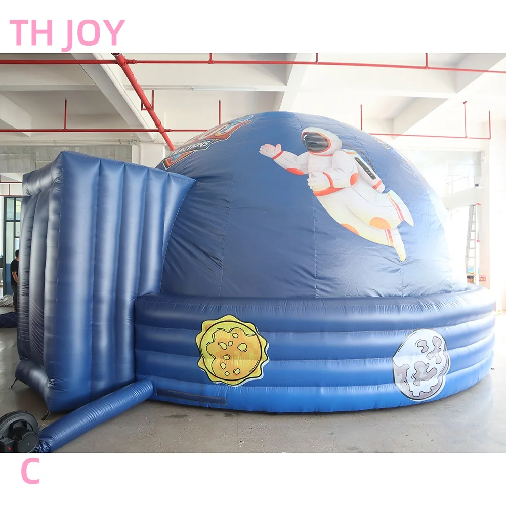 nave aerea veloce a porta, 2025 nuova tenda gonfiabile per planetario con stampa completa Tenda a cupola per proiezione per l'educazione scolastica