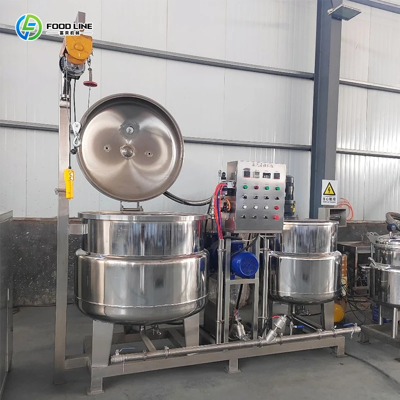 500 Liter Vacuum Sugar Soaking Kettle for Commercial Fruit Candied Production Stainless Steel Syrup Cooker Customize