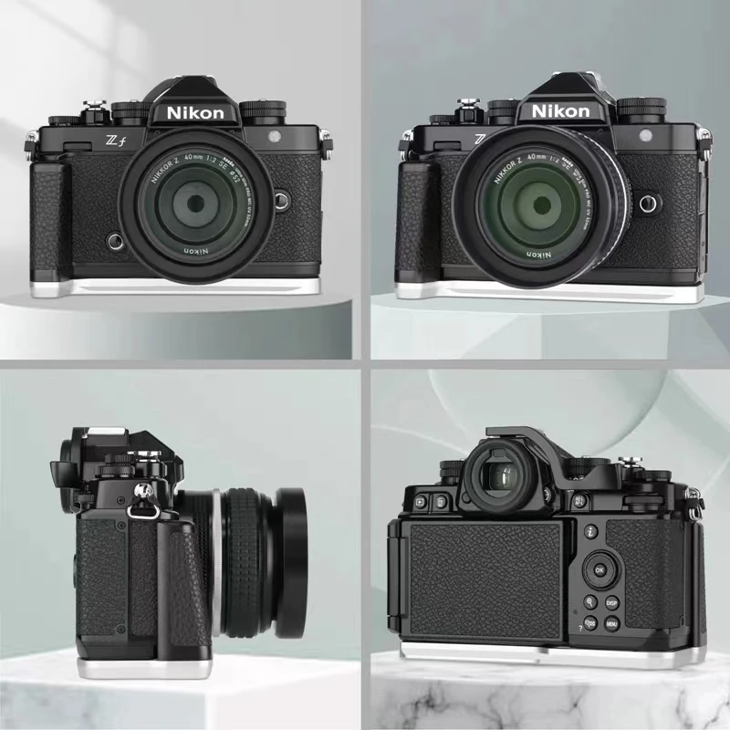 Placa base de protección de cámara con mango en forma de L, accesorio de placa de liberación rápida, adecuado para Nikon Zf