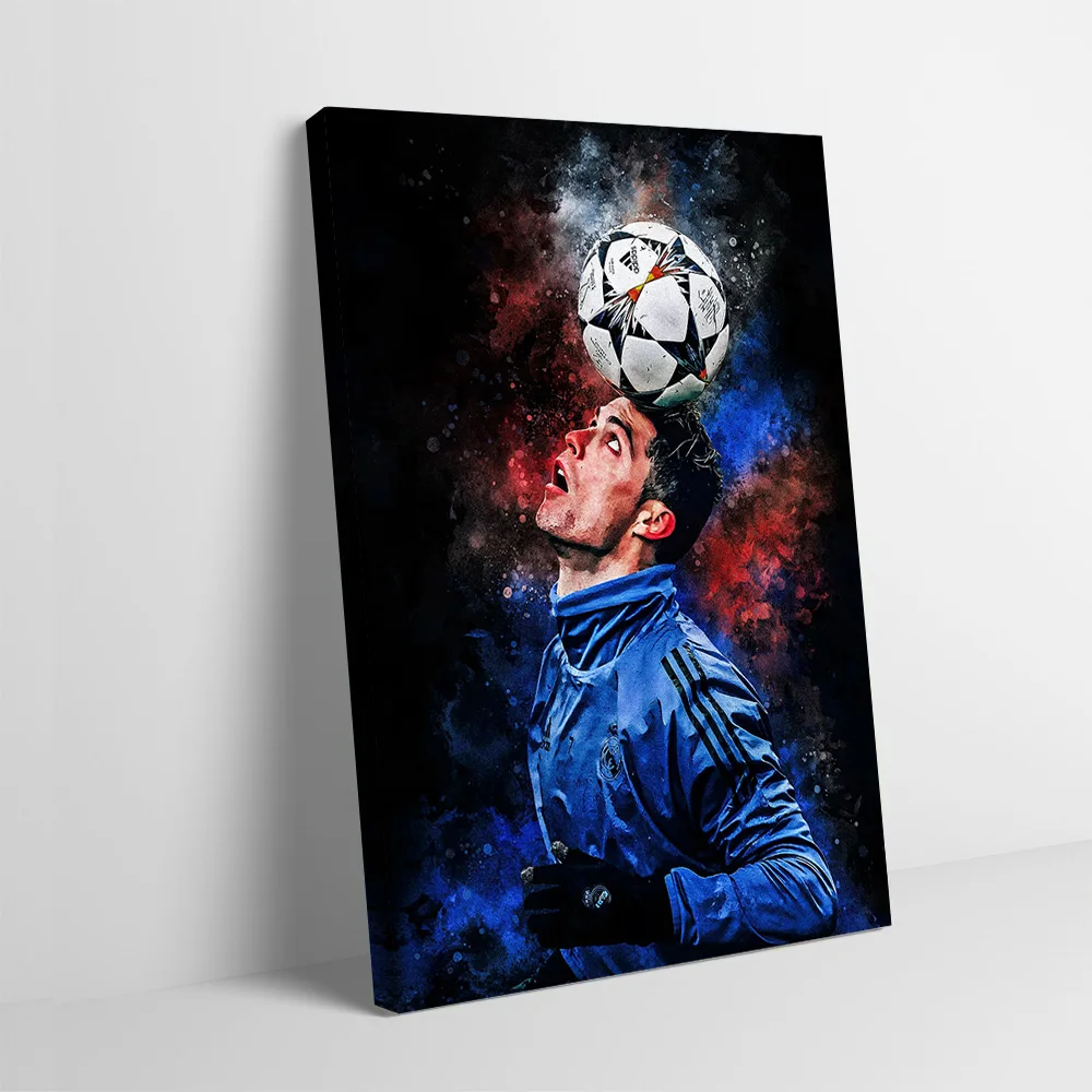 Cristiano Ronaldo Soccer Ball Portrait Printing Poster Customizable Pictures Wall Art Canvas Painting for Wand Deko Home Decor