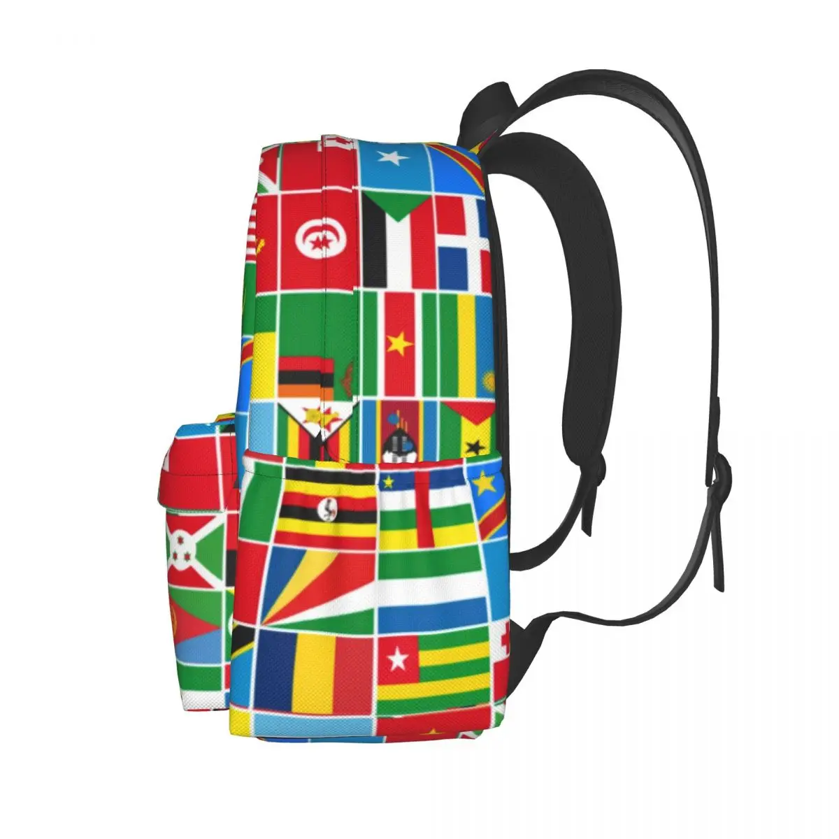 African Flags Backpack Colorful Print Hiking Backpacks Female Designer Pattern School Bags Cool Rucksack