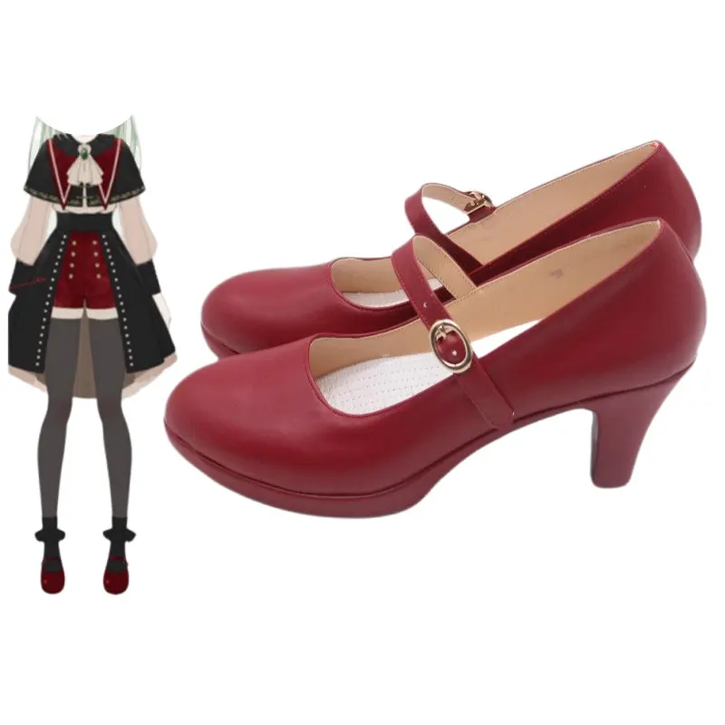 أحذية Ave Mujica Wakaba Mutsumi التأثيرية للجنسين من جلد البولي يوريثان أحذية عالية لحفلات الهالوين وأعياد الميلاد #4