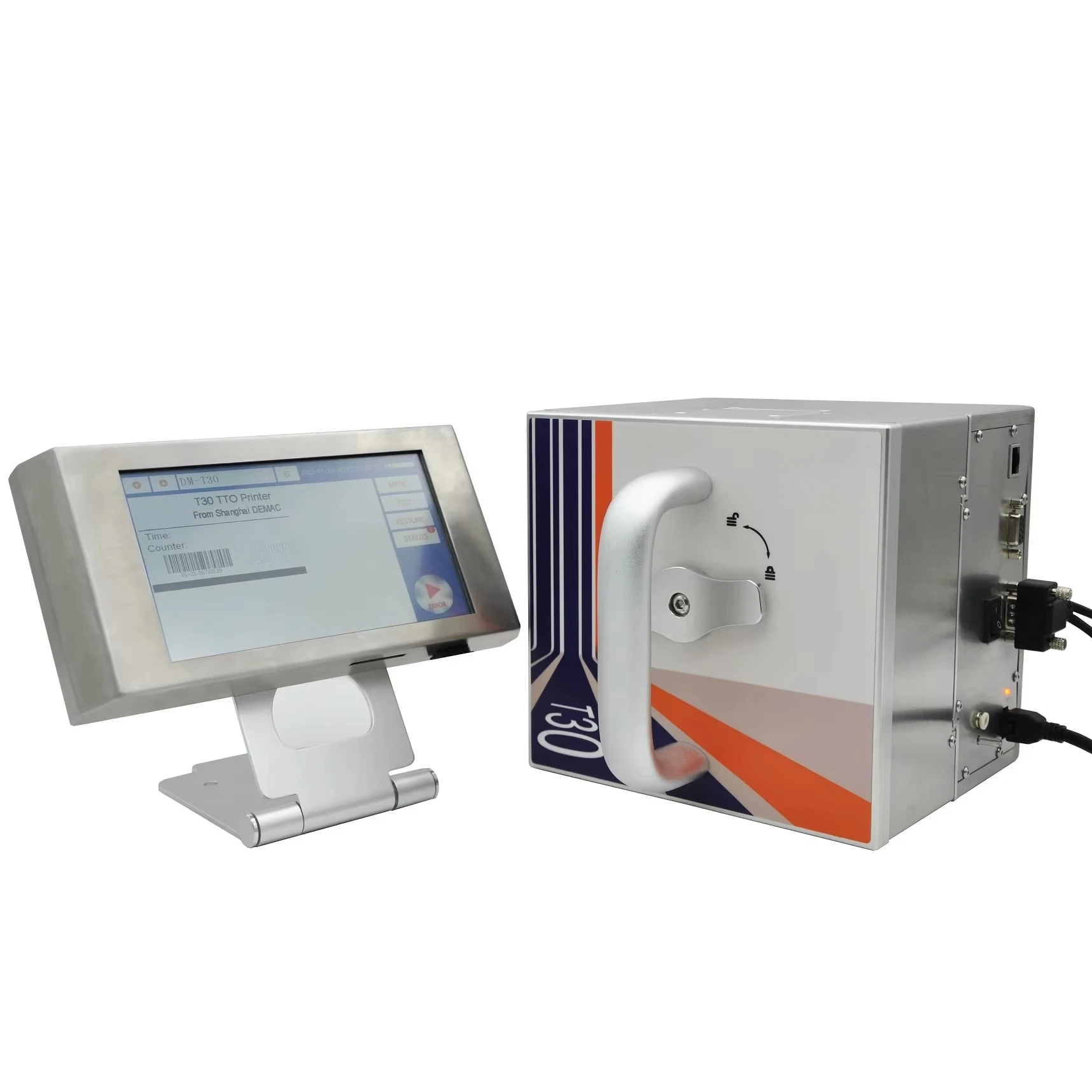 DEMAC T30 TTO Printer 32mm Thermal Transfer Overprinter Date Shfit bar Qr Code Printing Machine for Flow Pack