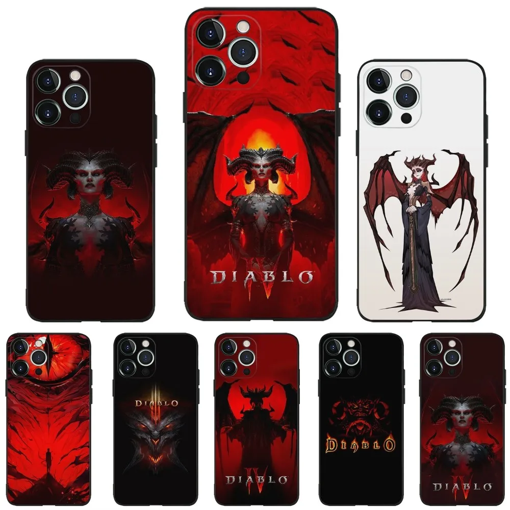 Чехол для телефона Game D-Diablo IV для iPhone 16,15,14,13,12,11,Plus,Pro Max,XS,X,XR,SE,Mini,8,7, мягкий силиконовый черный чехол Чехол для телефона Game D-Diablo IV для iPhone 16,15,14,13,12,11,Plus,Pro Max,XS,X,XR,SE,Mini,8,7, мягкий силиконовый черный чехол