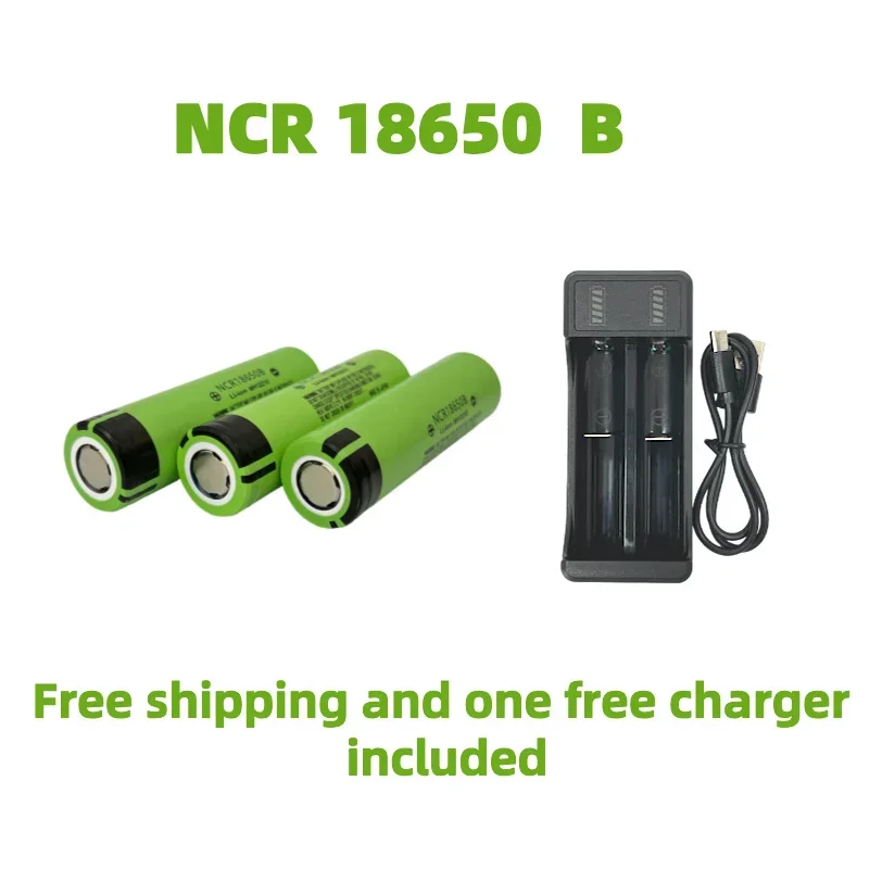 Free Shipping Air Express NCR 18650B 34B 3.7V 3400mAh 30A Discharge Lithium-ion Rechargeable Battery Charger for Monitoring,Etc