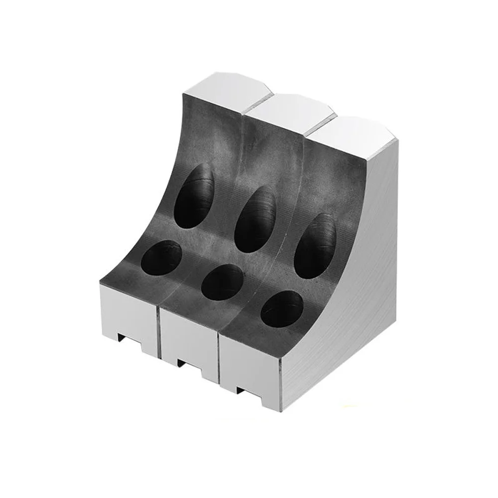 Lathe accessories 8 inch L-shaped arc hydraulic soft jaw 80 high hydraulic three-jaw chuck arc soft jaw