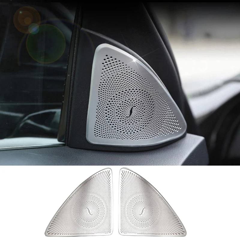 

Car Styling Stainless Steel Audio Speaker Door Loudspeaker Trim Covers Stivkers For Mercedes Benz S class S320 S350 W222