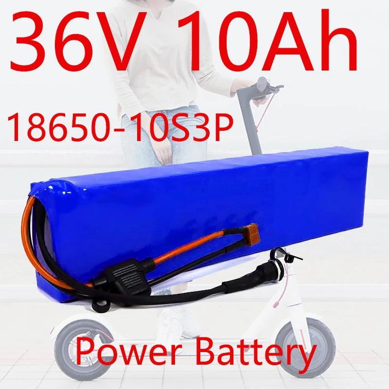 36V 10Ah Lithium battery pack 10S3P XT60 T Plug suitable for 36V scooter E Twow scooter m365 pro ebike backup power supply