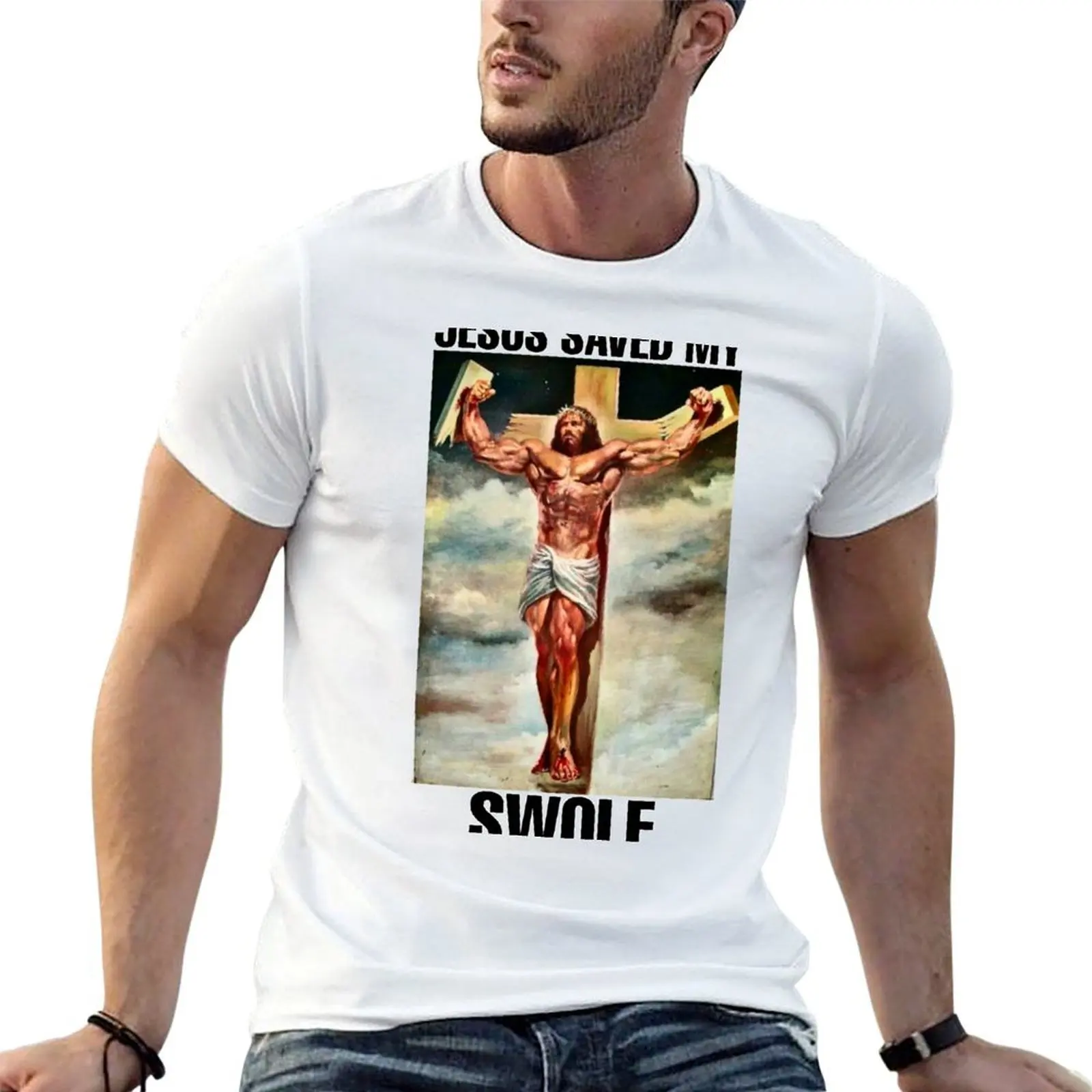 

Jesus Saves.. T-Shirt man t shirt luxury man t shirt cotton man t shirt heavy cotton T-shirt