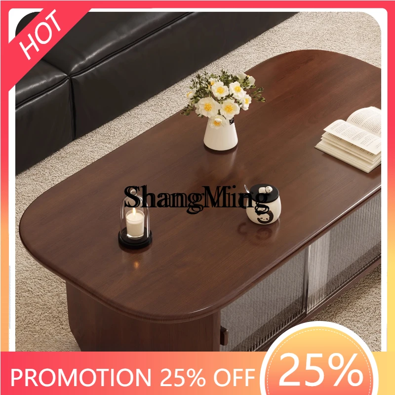 FG good-looking  solid wood rock slab coffee table small apartment living room home new high-end balcony tea table