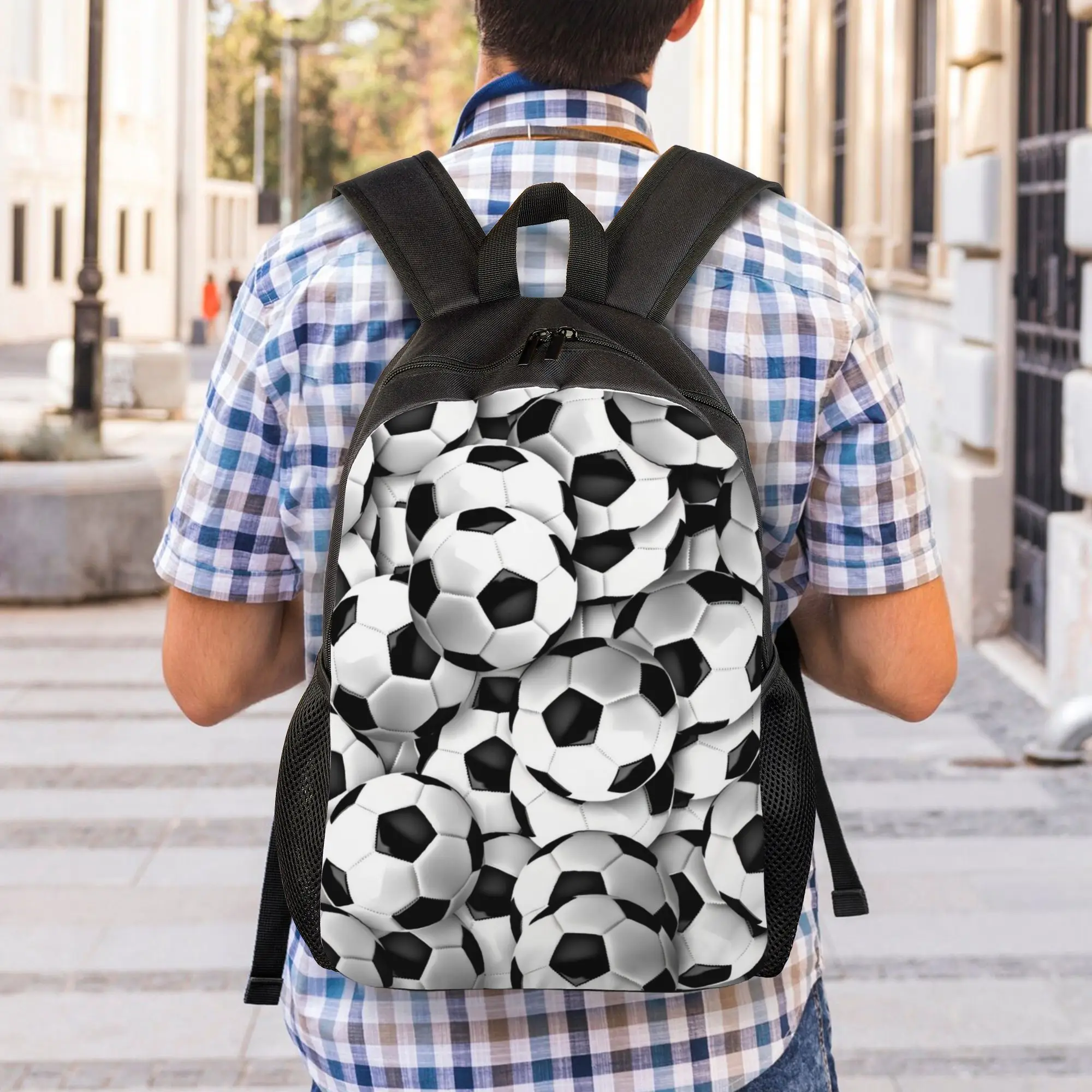 Back to school season Good Quality Soccer Football Fan Merch 18 Daypack  Teenager Rucksack Backpack