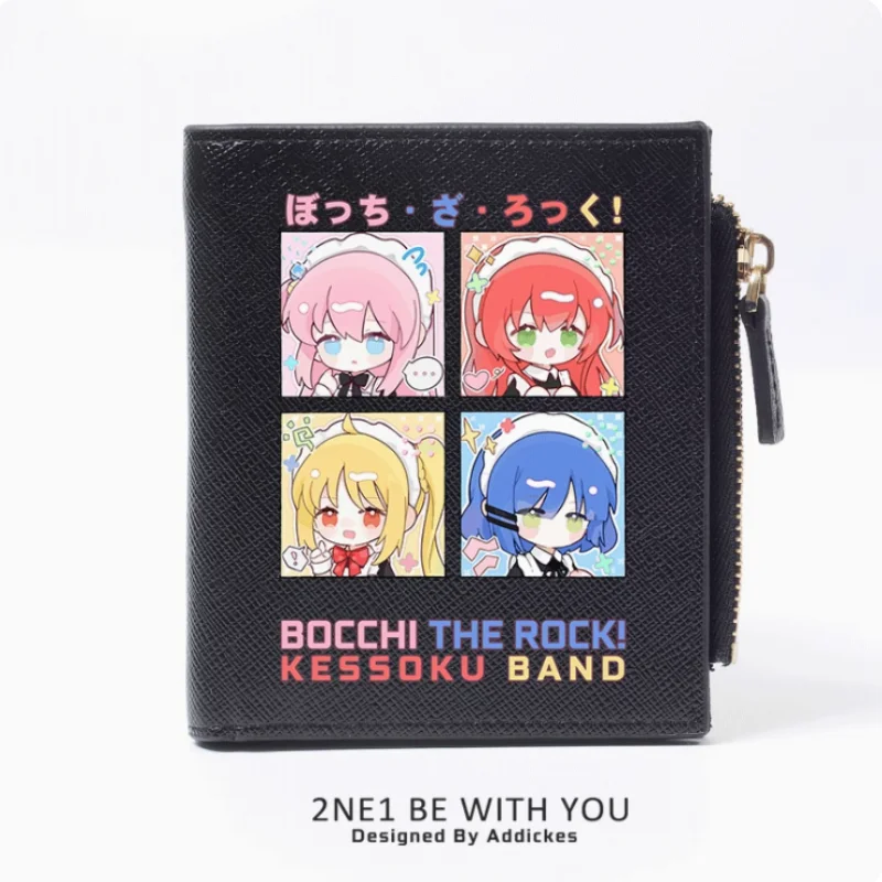 Anime BOCCHI THE ROCK! Kita Ikuyo Gotoh Hitori  Zipper Wallet Fold Bag Multi Card  Coin Pocket Holder Fashion Kids Wallets