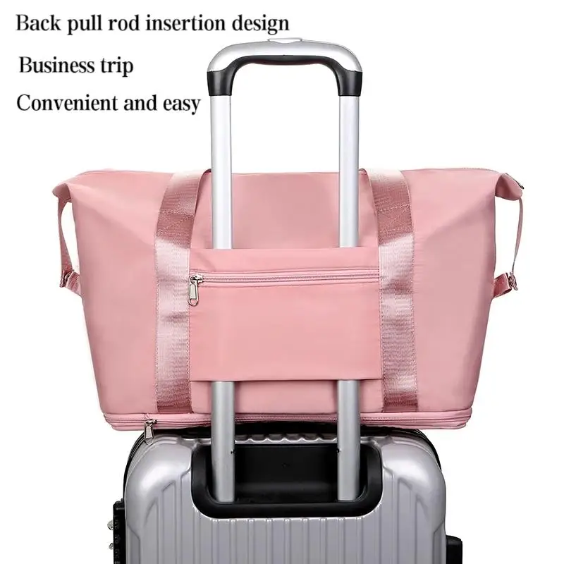 Erweiterbare Große Reisetasche, Wasserabweisende Sport- und Fitness-Handtasche, Lässige Reisetasche – Detail 7