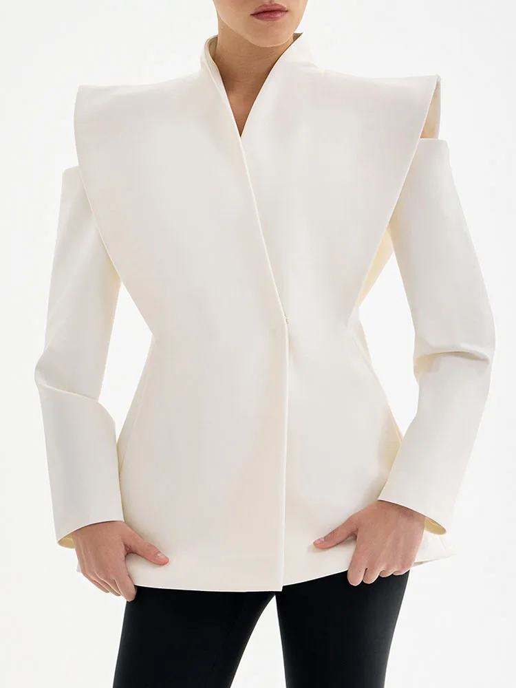 

Модное темпераментное пальто с длинными рукавами и лацканами, новинка 2025 года, женский пиджак на пуговицах с лацканами, элегантная офисная однотонная свободная верхняя одежда