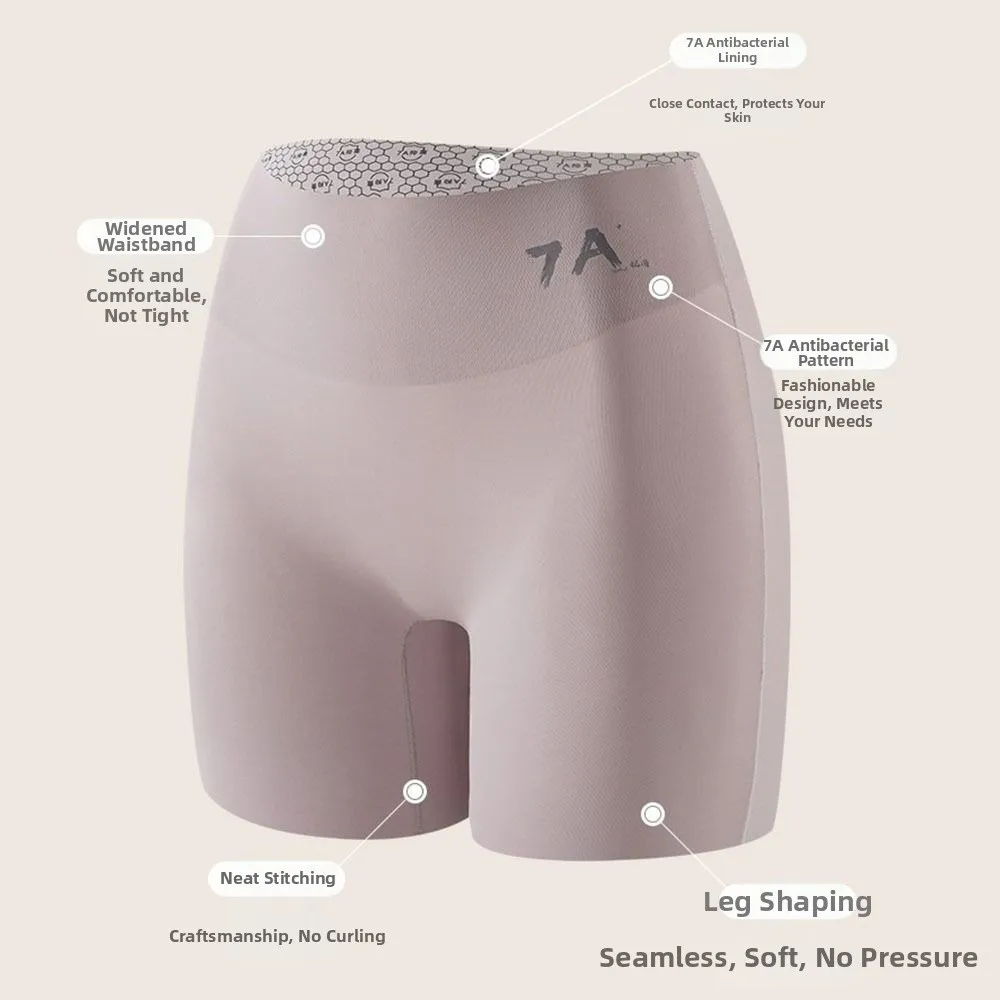 Nuove mutandine di seta di ghiaccio a vita alta senza cuciture controllo della pancia sollevamento dell'anca biancheria intima dimagrante pantaloni di sicurezza anti attrito da donna