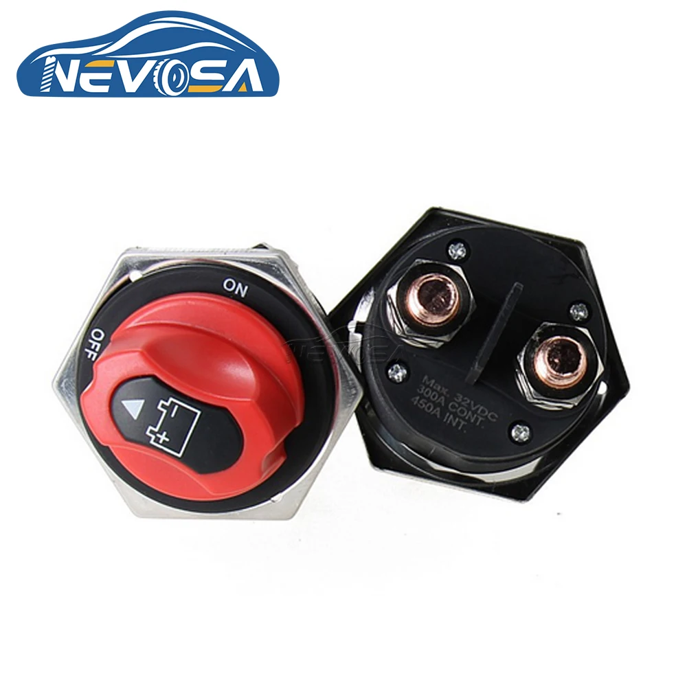 NEVOSA 12V 50A 100A 200A 300A Car Battery Race Rally Switch Isolator For RV Motorcycle Truck Boat Disconnector Cut Off Switch