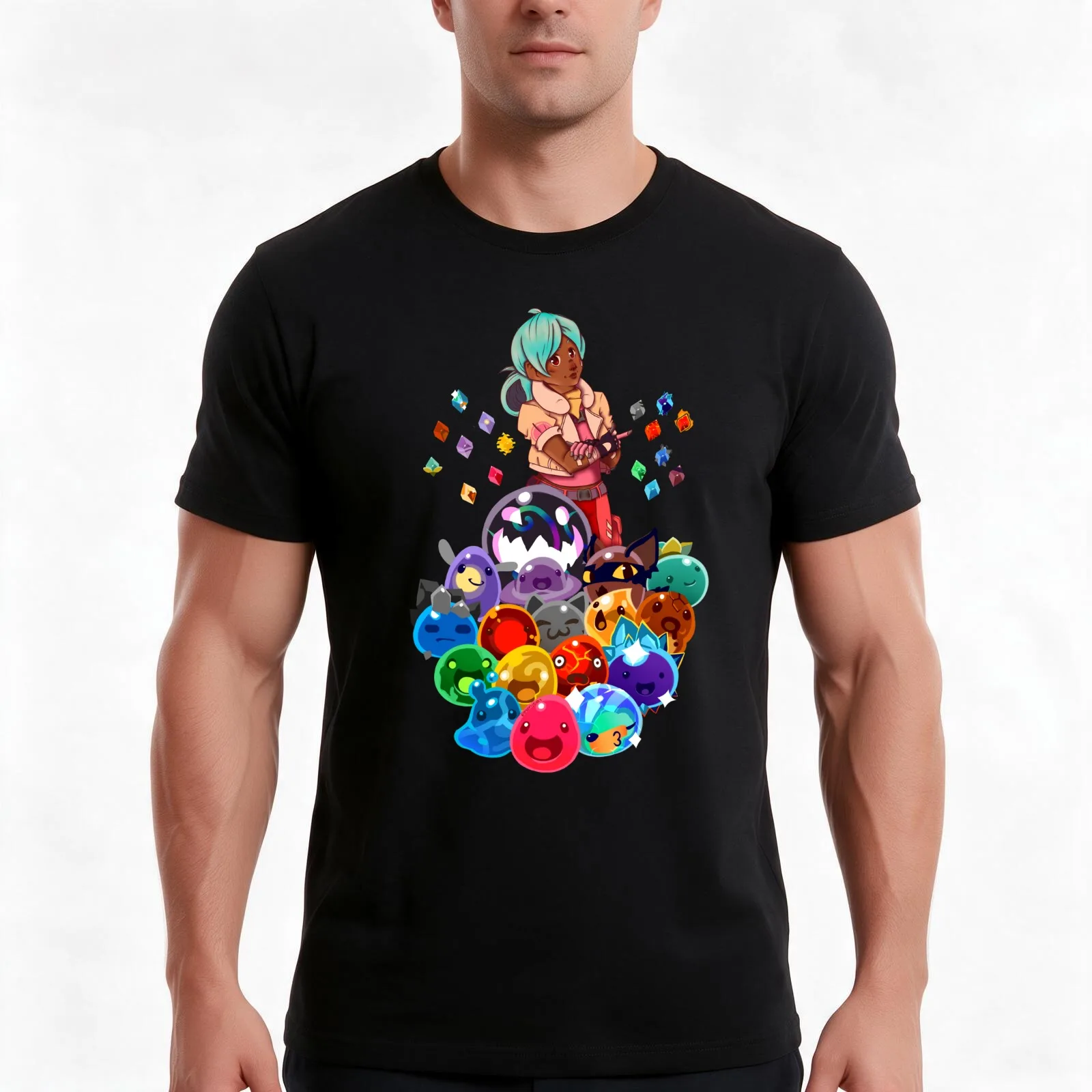 Pile o' Slimes T-Shirt Summer Casual Cotton Tee Oversized Streetwear Tops Vintage Graphic Print Loose Fit Short Sleeve