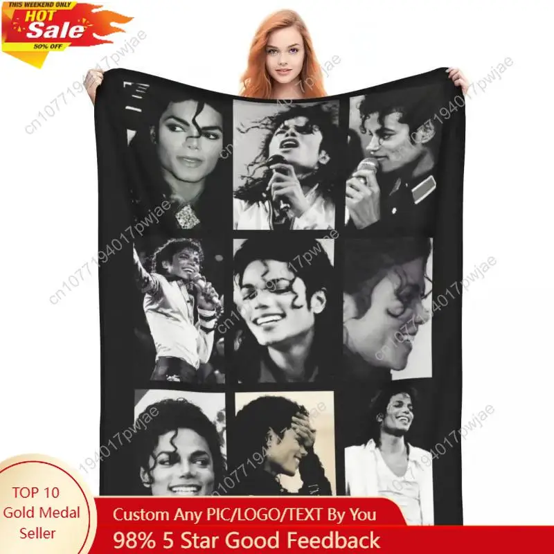 

Michael Jackson Time Capsule Blanket | "King of Pop" Stage Collage Throw | Legend Tribute Keepsake boyfriend gift soft comfy