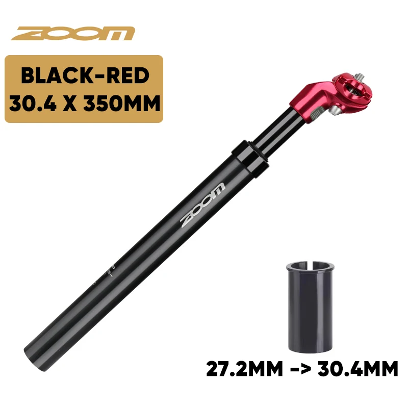 ZOOM Fahrrad-Sattelstütze mit Federung, 27,2/31,6/28,6/30,4/30,8/33,9 mm, MTB-Sattelrohr, 350 mm Stoßdämpfer, Sattelstütze, Fahrradteile