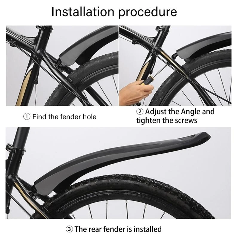 

Mountain Bike Hard Shell Mudguard Bicycles Cycling Front Rear Mud Guards Widen Bike Mudguard Cycling Part Enduring
