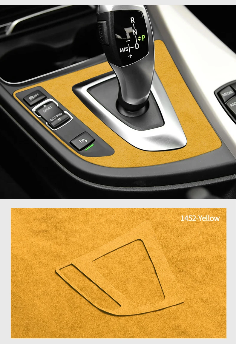 Für BMW 3 4 Serie F30 F34 F32 F33 F36 Hergestellt aus Alcantara Getriebe Shifter Panel Abdeckung Trim Aufkleber Auto Innen Tuning Zubehör – Detail 10