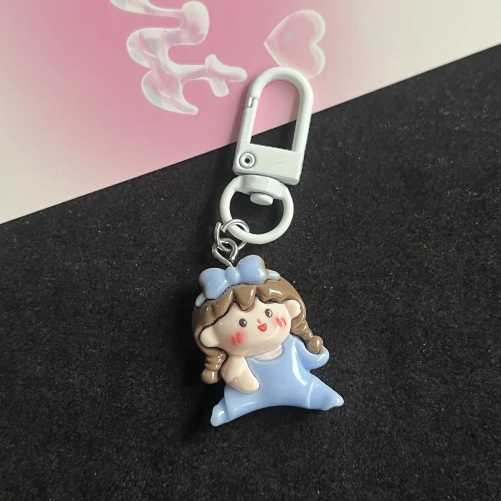 Chubby girl keychain exquisite school bag pendant doll creative personality cartoon cute student school bag accessories