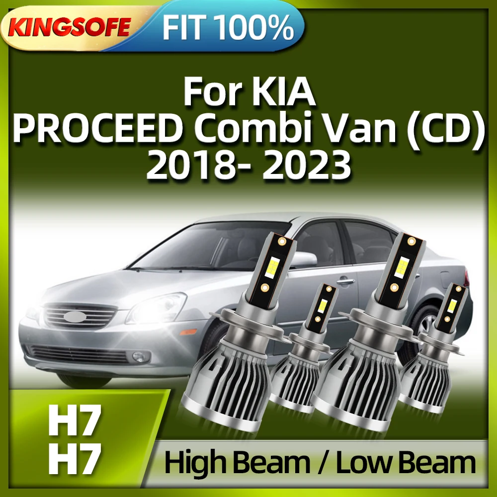 

KINGSOFE LED 30000LM Car Headlight H7 Bulb Super Bright For KIA PROCEED Combi Van (CD) 2018 2019 2020 2021 2022 2023