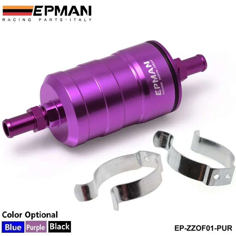 EPMAN Racing Fuel Filter UNI Competition 10Micron Paper Filter Complete (Blue Black Purple) EP-ZZOF01