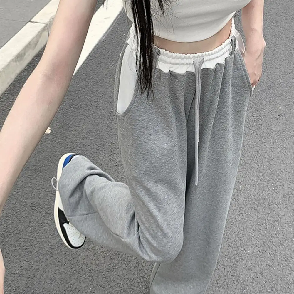 Loose Fit Pants Women Pants Stylish Women's Sweatpants Colorful Pockets Elastic Waist Wide Leg Design for Comfortable Fall