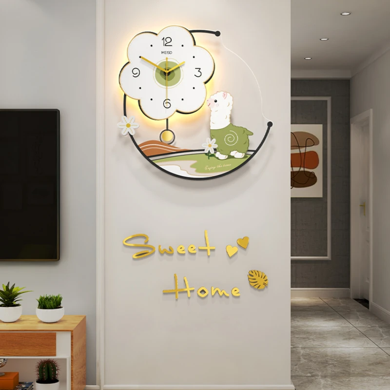 

Internet celebrity 2022 new light luxury clock wall clock living room home fashion creativity, modern atmospheric dining table