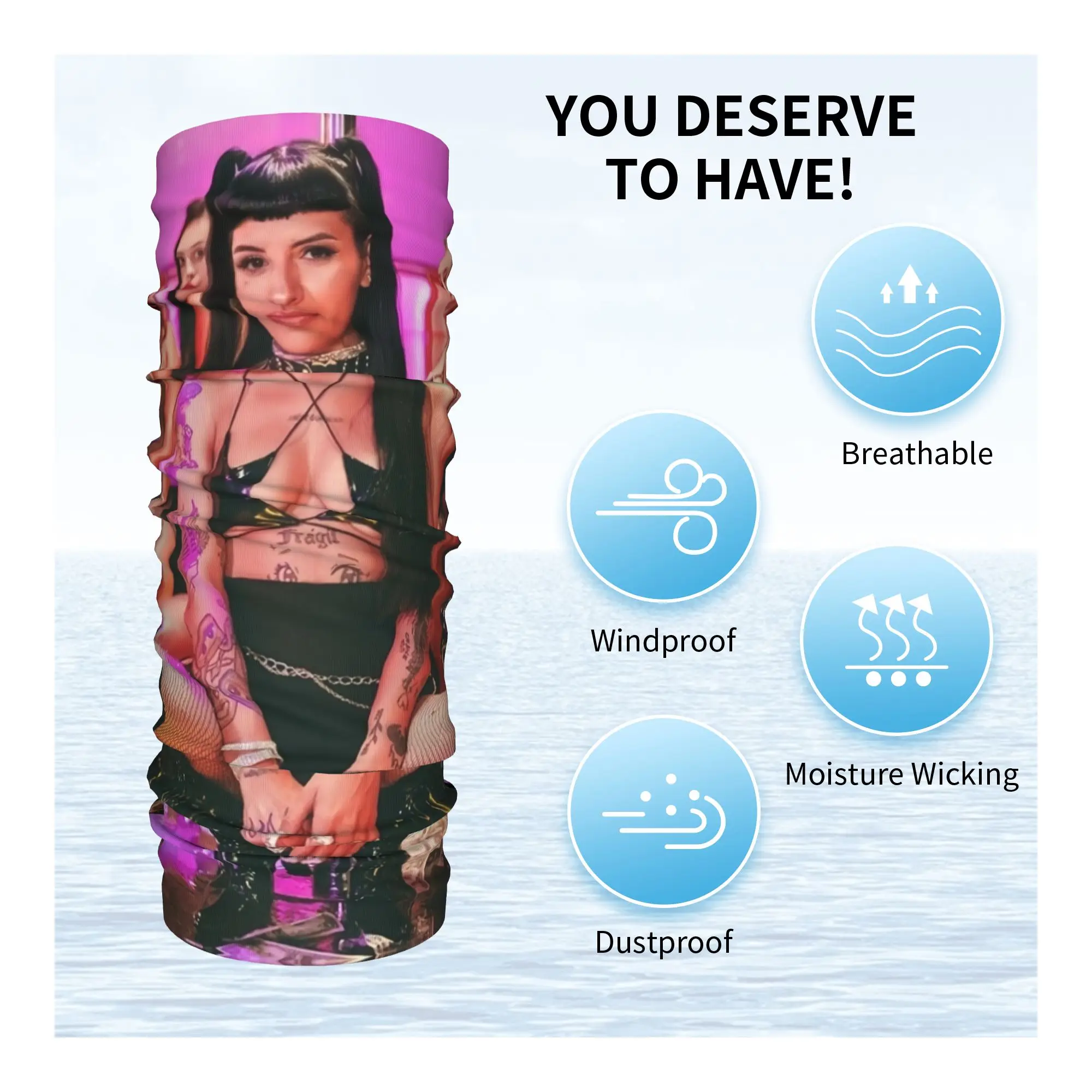 カスタムカズス アルゼンチンのラッパー バンダナ ネックゲイター ハイキング サイクリング メンズ レディース ラップスカーフ ヘッドバンド ウォーマー