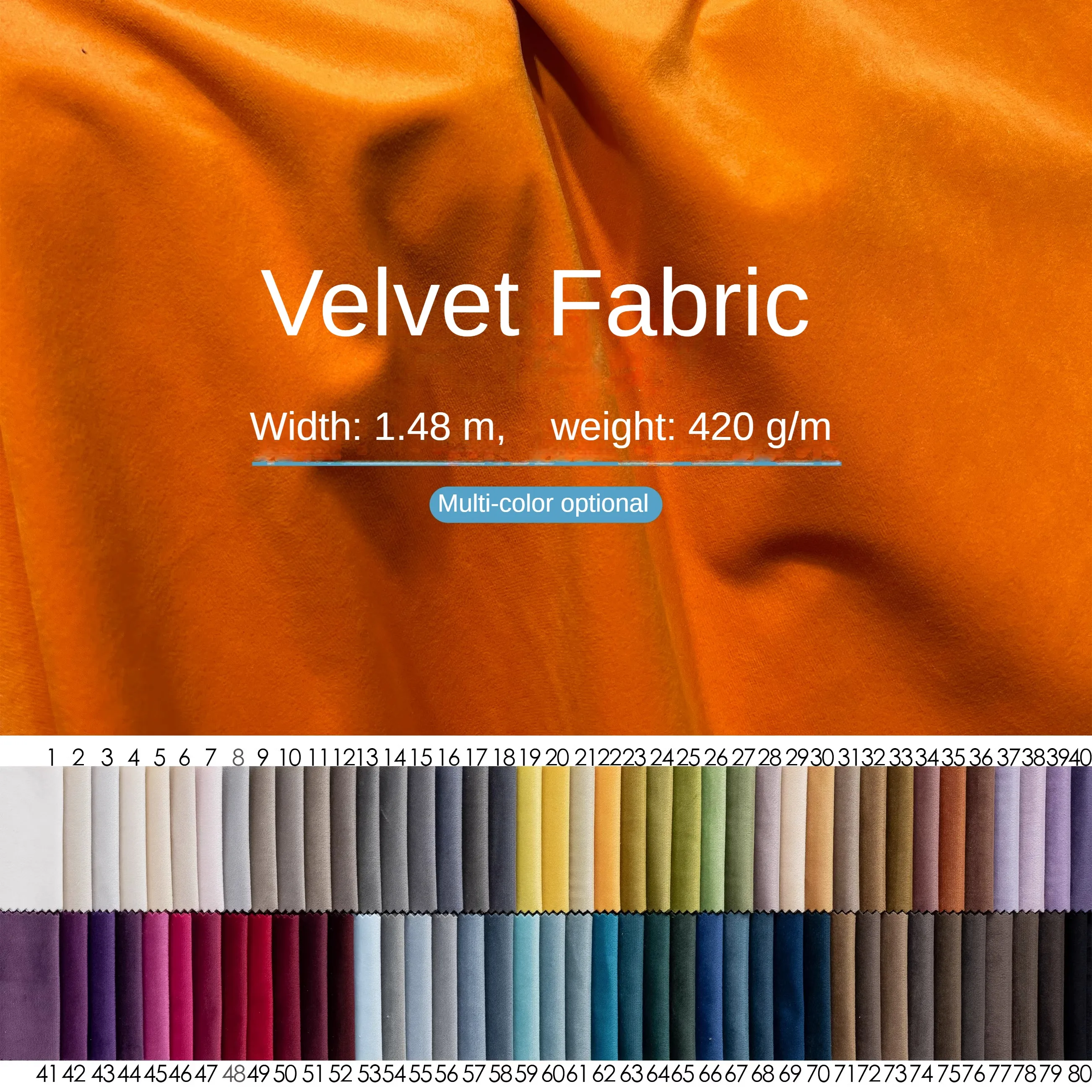 Thick Plain Velour Fabrics Per Meter for Sofacovers Pillowcases DIY Sewing High Quality Luxury Curtains Velvet Cloth Smooth Soft