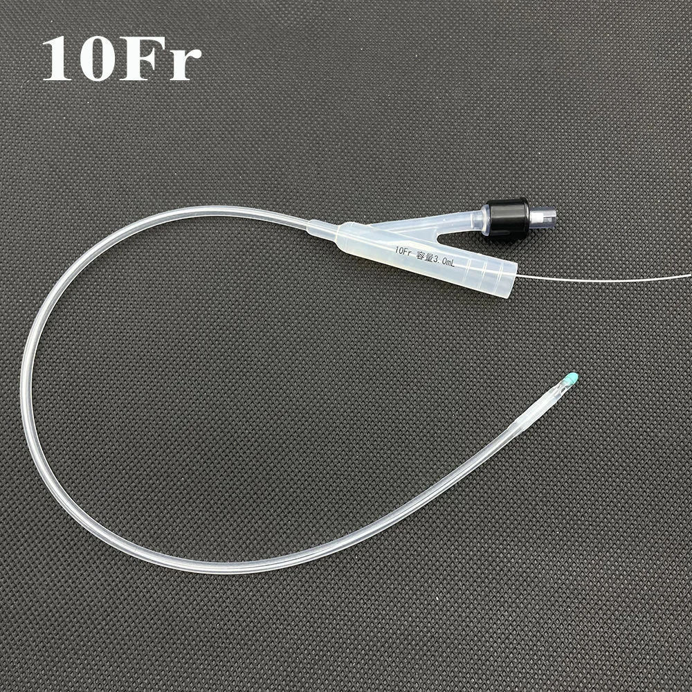 Double Cavity Silicone Catheter with Guide Wire Dog with Urine Closure Interpretation Dredge Pet Hospital Supplies 1PC