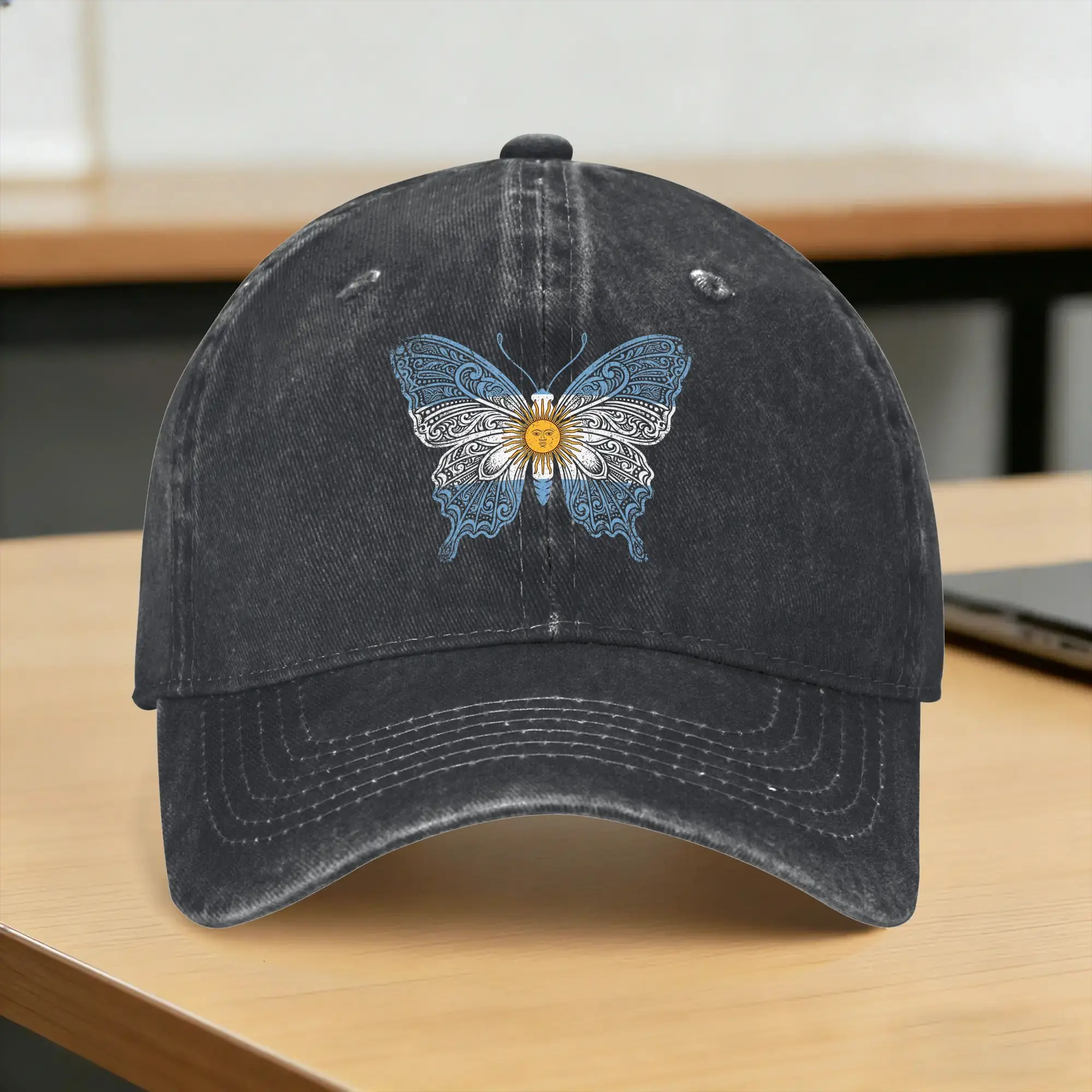 Argentina Butterfly Argentinian Flag Pride Sun Baseball Cap  Men Adult Print Trucker Hat Summer Fashion Sunscreen Snapback Cap