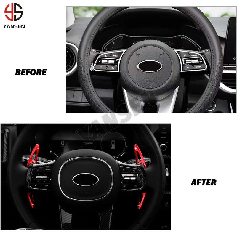 Per Kia Sorento MQ4 Shift Paddle Gear Extender Shifter volante in alluminio DSG Extension Sticker