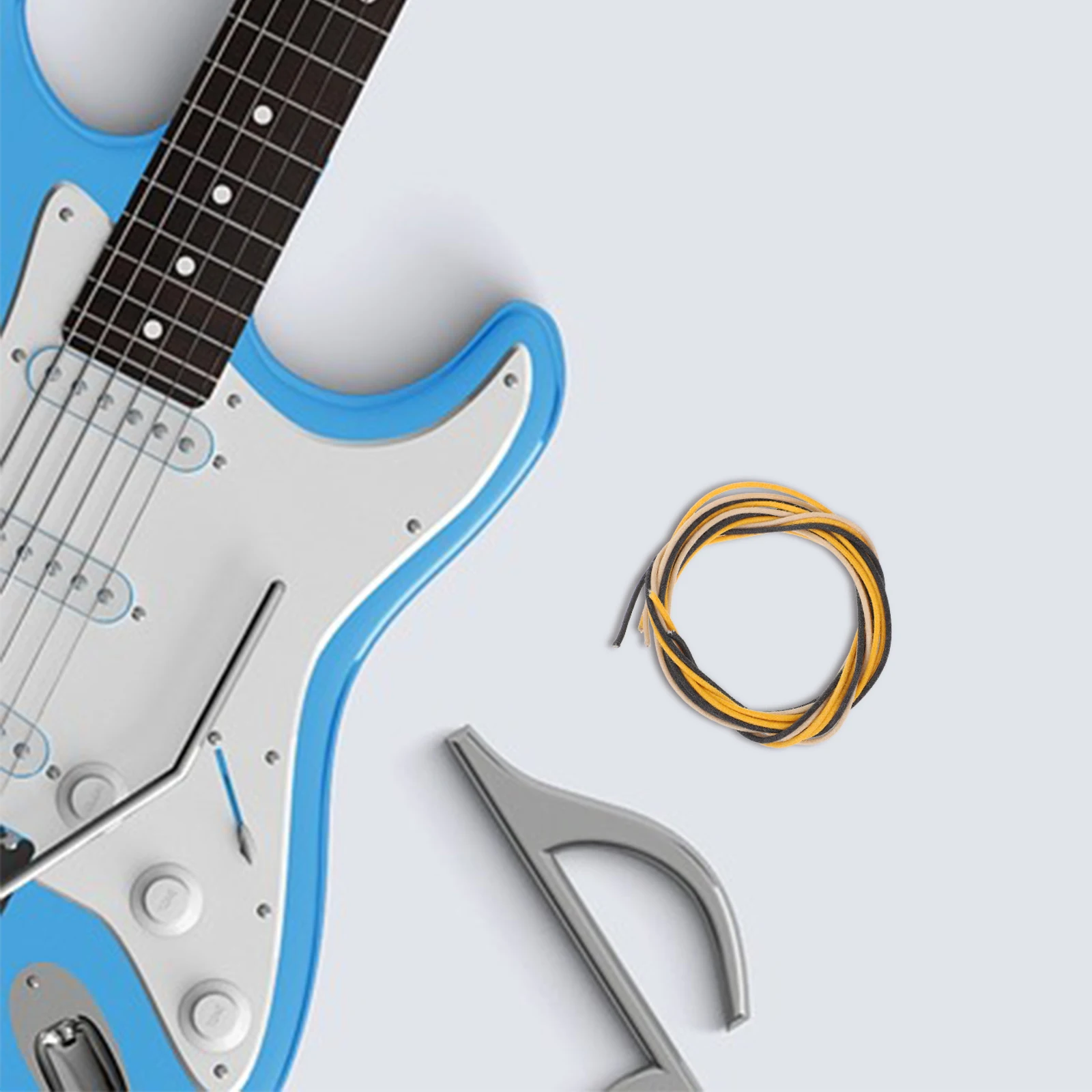 

3 Pcs Electric Guitar Bass Pickup Wires Wax Cloth Harness Black Beige Yellow Electronics Wire Musical Instrument Accessories