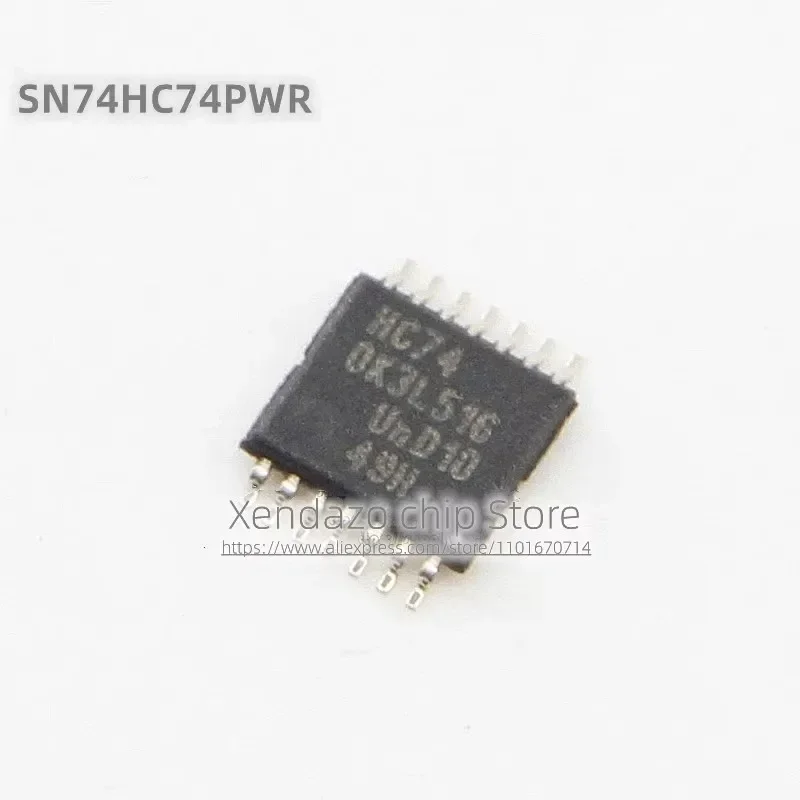 5pcs/lot SN74HC74PWR SN74HC74 74HC74 Silk screen printing HC74 TSSOP-14 package Logic chip
