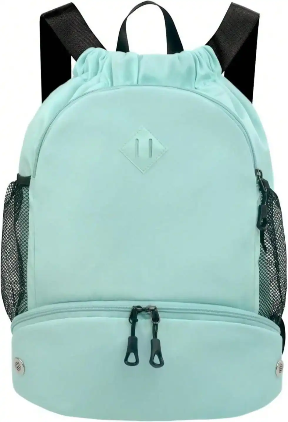 

Drawstring Backpack Gym Backpack With Shoe Compartment For Men Women String Sports Bag With Wet Pocket Cinch Swim Beach Bag, Pink