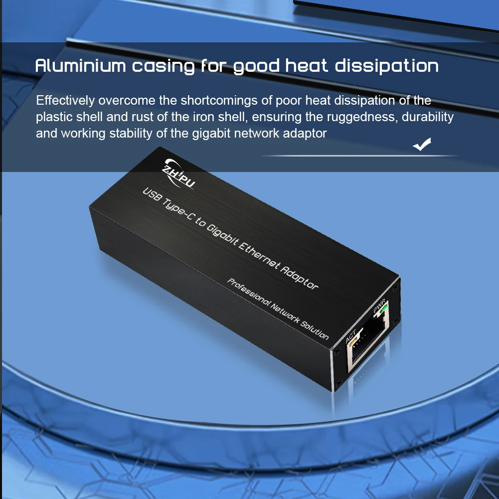 Adaptador de red USB 3,0 tipo C A SFP/RJ45 Gigabit de fibra/Ethernet, 100/1000Base-X/10/100/1000Mbp, tarjeta de red compacta NIC abierta SFP