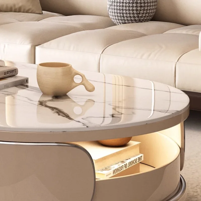 Luxury Design Coffee Table Storage Home Nordic Designer Entryways Side Table Space Saving Unique Mesa De Centro Sala Furniture - Image 5