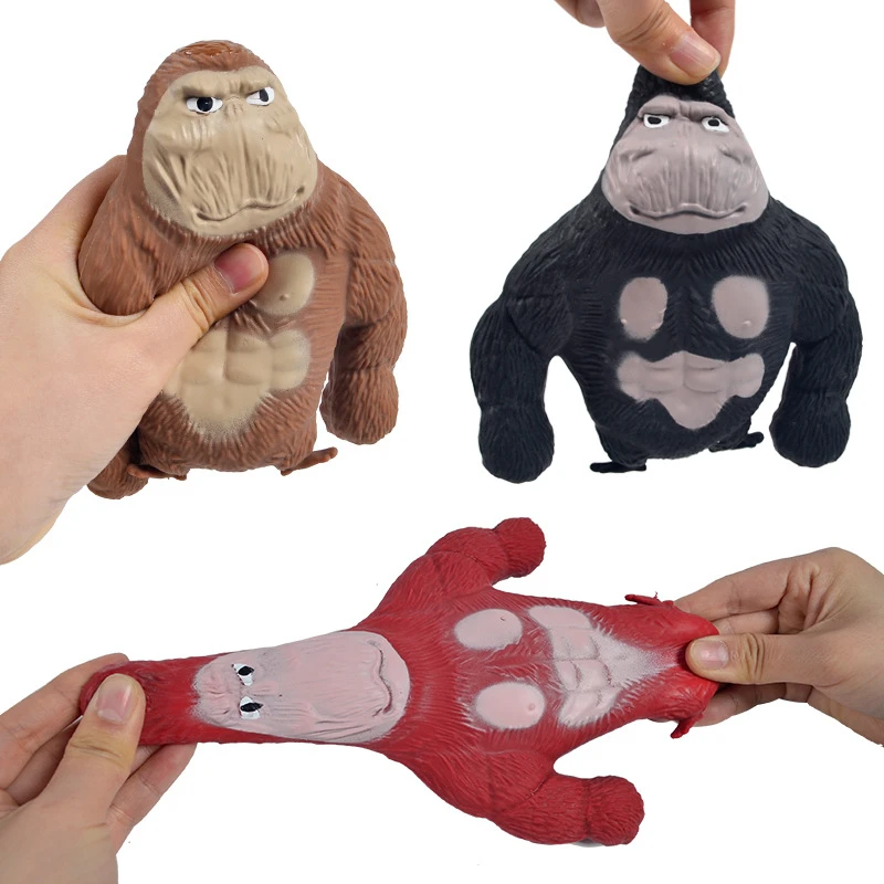 Jouets Fidget Orang-outan pour enfants, Big Angel Antistress, Squishy Squeeze Toys, Singe élastique, Gorille drôle, Souligné, Jeux d'instituts, Mini cadeau pour enfants