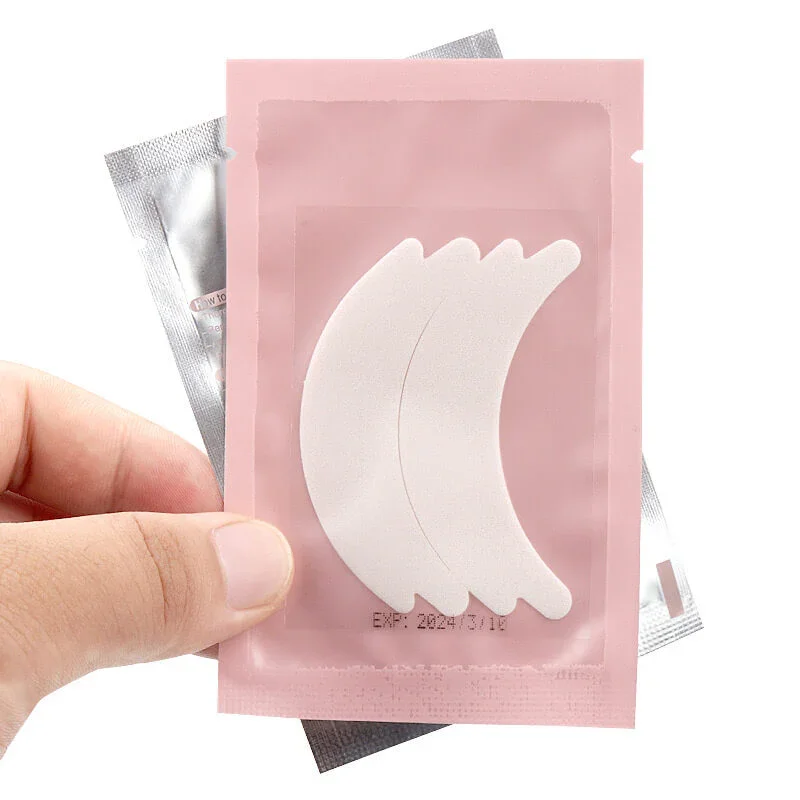 50 pares de espuma em forma de borboleta sob almofada de cílios adesivos de cílios postiços suprimentos de extensão de cílios remendos para construção de pálpebras