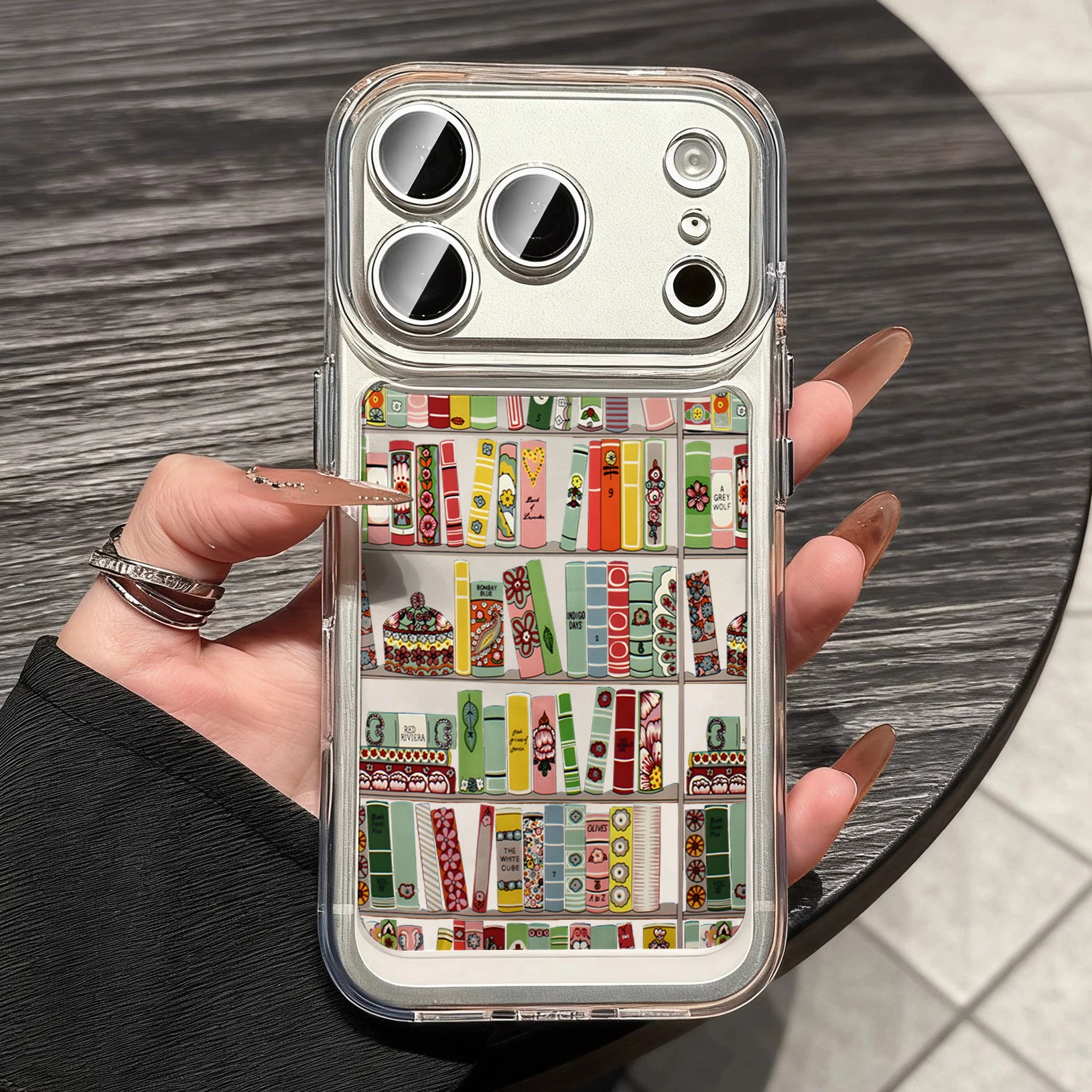 Kreatives Blumen-Bücherregal-Design Klare Hülle für Xiaomi 12 T Pro 13 T Pro 14 T Pro 15 T Pro 17 Pro Max Mi 11 Lite 5G Silikon-Funda – Detail 3