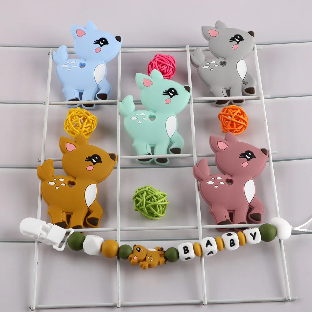 1Pc Christmas Series Santa Reindeer Cookies Snowman Silicone Beads Pendant For Jewelry Making DIY Christmas Gifts Accessories