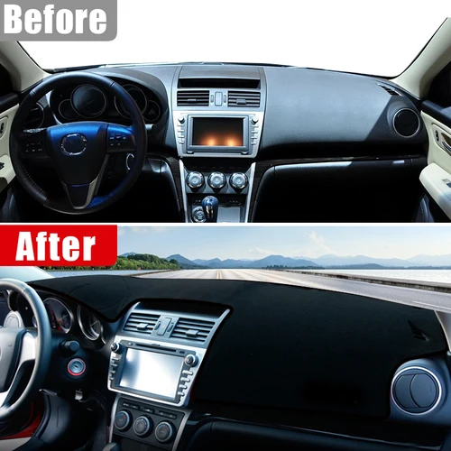 Imagen 2 del producto Cubierta para salpicadero de coche, alfombrillas parasol para evitar almohadillas de luz, alfombras protectoras para Panel de instrumentos para Mazda 6 GH 2008 2009 2010 2011 2012